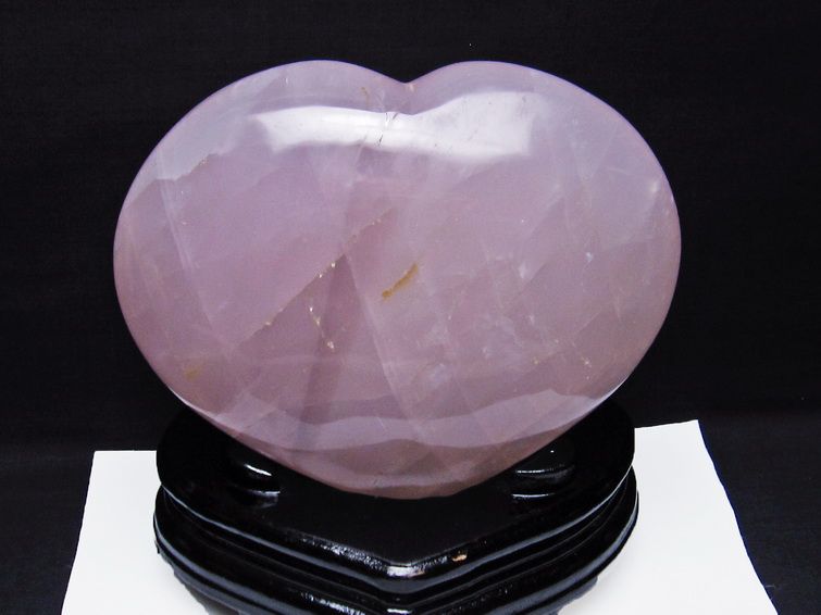 2Kgローズクォーツ ハート 置物[T457-3989] 1枚目