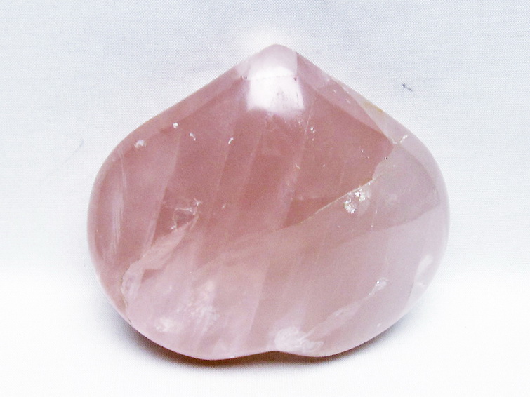 パワーストーン 天然石 ローズクォーツハート置物[T457-4650]