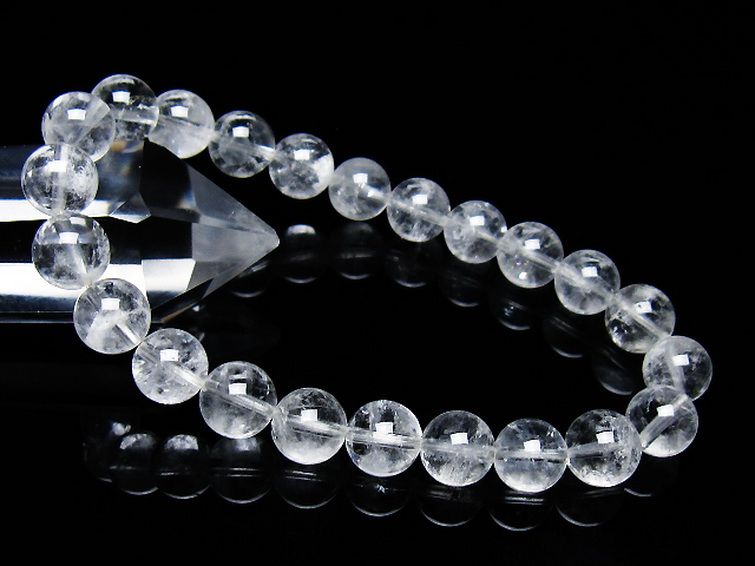 ラビットヘア ファントム 水晶 ブレスレット 9mm [T458-1343] 1枚目