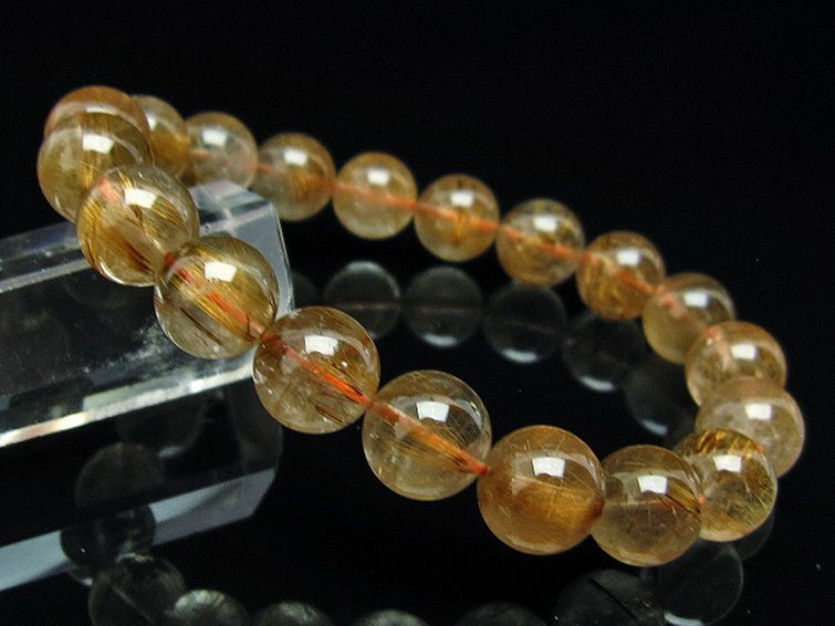 パワーストーン 天然石 ゴールドタイチンルチルブレスレット