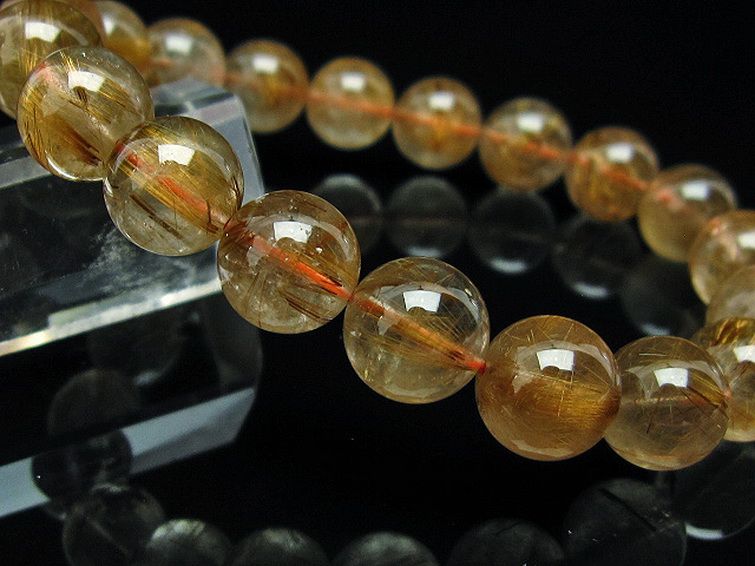 ゴールドタイチンルチルブレスレット 10mm [T473-4306] 3枚目