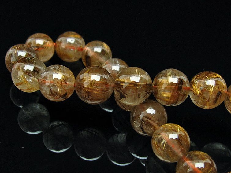 ゴールドタイチンルチルブレスレット 9mm [T473-4311] 2枚目