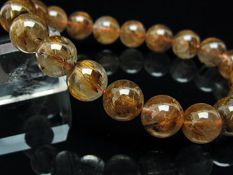 ゴールドタイチンルチルブレスレット 9mm [T473-4311] 3枚目