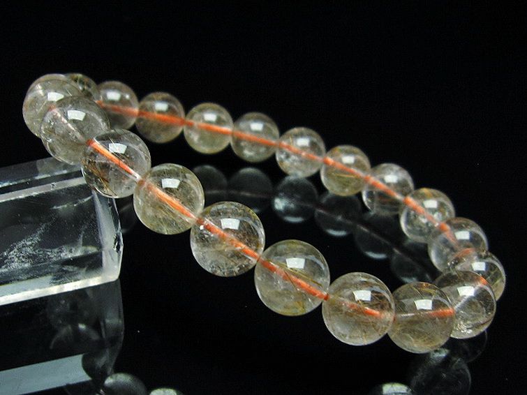 ゴールドタイチンルチルブレスレット 9mm [T473-4380] 1枚目