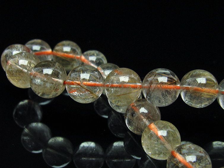 ゴールドタイチンルチルブレスレット 9mm [T473-4380] 2枚目