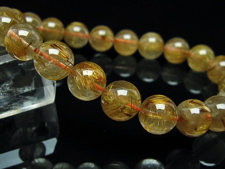 太陽タイチンルチル 9mm ブレスレット 太陽放射 金運最強 太陽放射