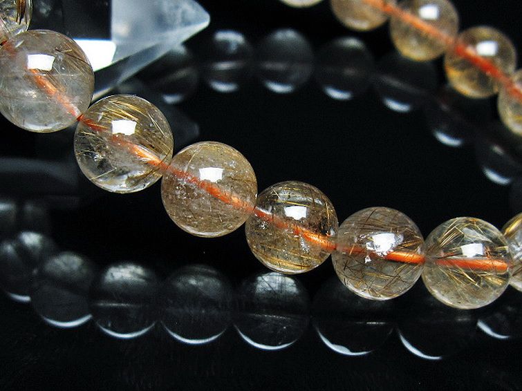 ゴールドタイチンルチルブレスレット 9mm [T473-4866] 3枚目