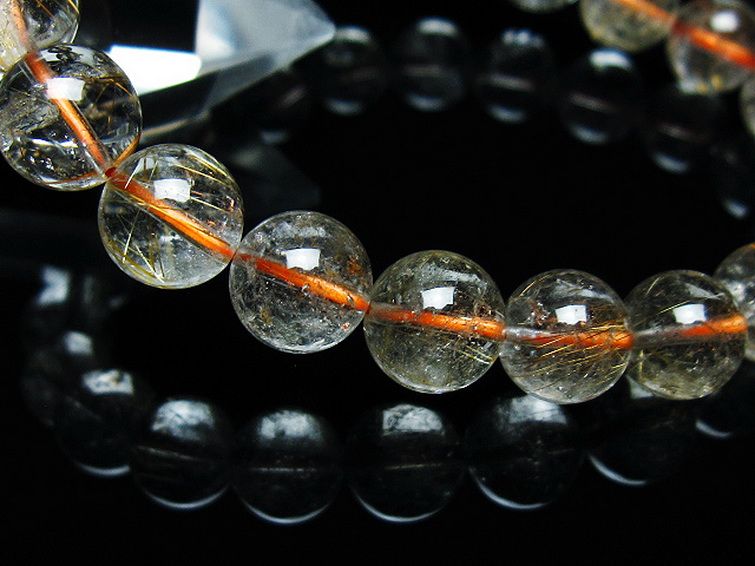 ゴールドタイチンルチルブレスレット 9mm [T473-4875] 3枚目