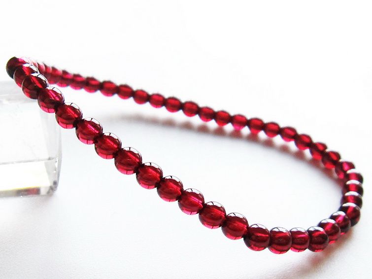 キャンディピンクガーネットブレスレット 4mm [t483-7873] 1枚目