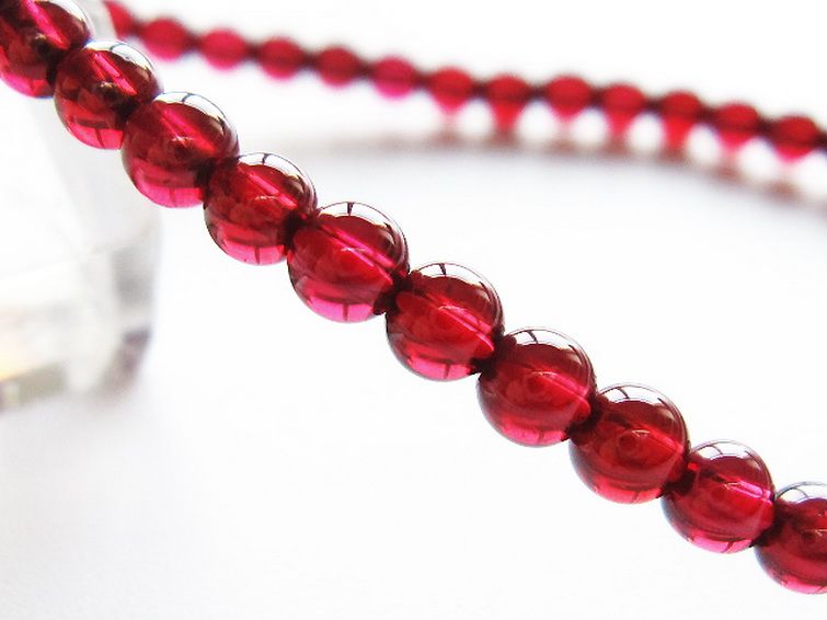 キャンディピンクガーネットブレスレット 4mm [t483-7877] 3枚目