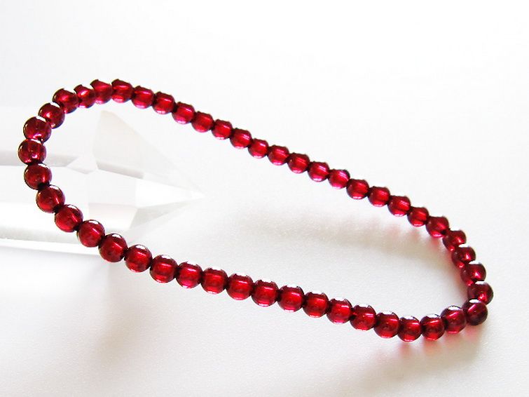 キャンディピンクガーネットブレスレット 4mm [t483-7916] 1枚目