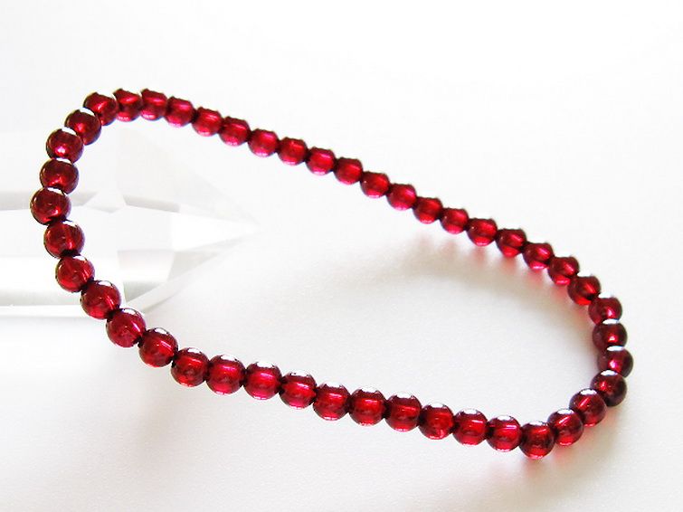 キャンディピンクガーネットブレスレット 4mm [t483-7941] 1枚目