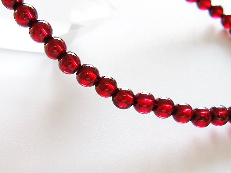 キャンディピンクガーネットブレスレット 4mm [t483-7973] 3枚目