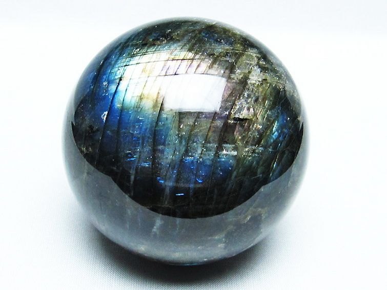 ラブラドライト丸玉 75mm [T484-2426] 1枚目