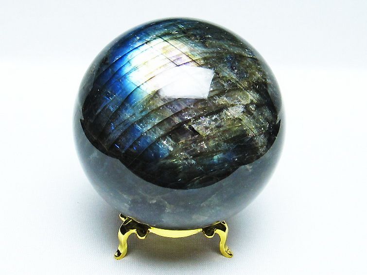 ラブラドライト丸玉 75mm [T484-2426] 3枚目