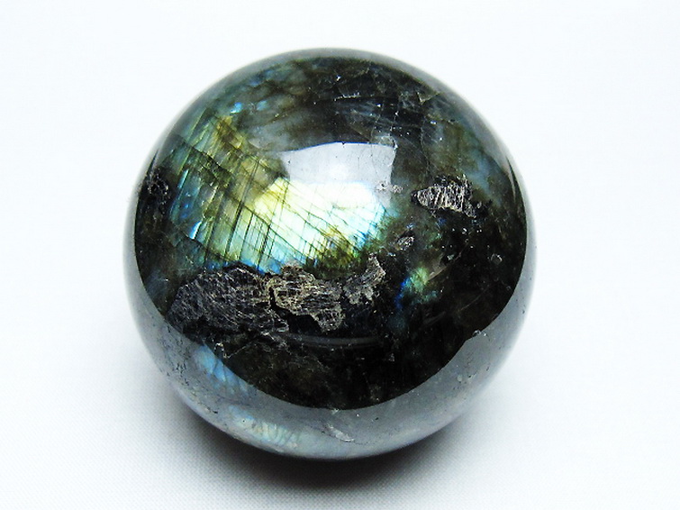 ラブラドライト丸玉 64mm [T484-2630] 1枚目