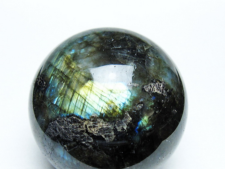 ラブラドライト丸玉 64mm [T484-2630] 2枚目