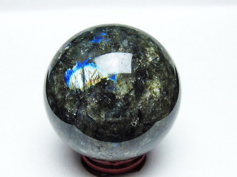 ラブラドライト丸玉 65mm [T484-2639] 3枚目