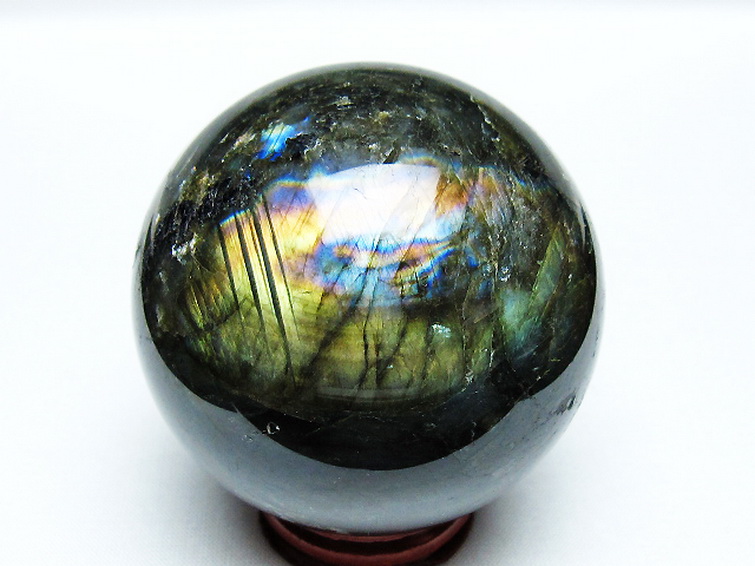 ラブラドライト丸玉 66mm [T484-2678] 3枚目