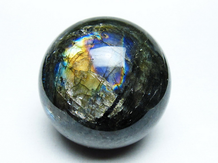 ラブラドライト丸玉 64mm [T484-2689] 1枚目