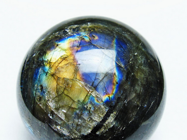 ラブラドライト丸玉 64mm [T484-2689] 2枚目