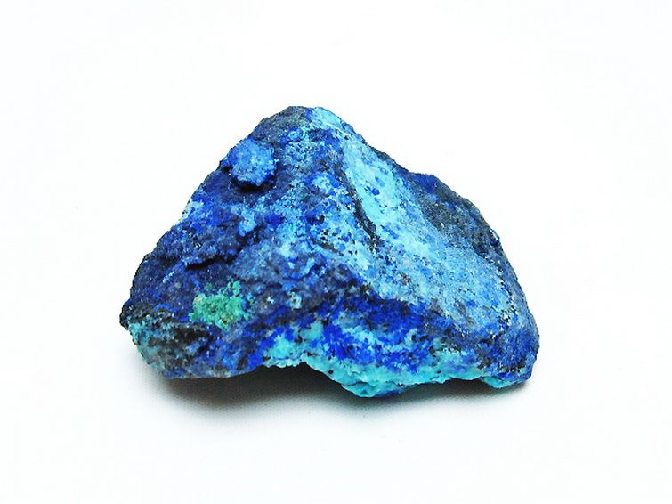 アズライト 藍銅鉱 ブルーマラカイト 原石[T485-3210] 1枚目
