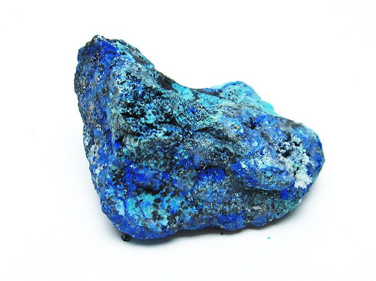 アズライト 藍銅鉱 ブルーマラカイト 原石[T485-3210] 2枚目