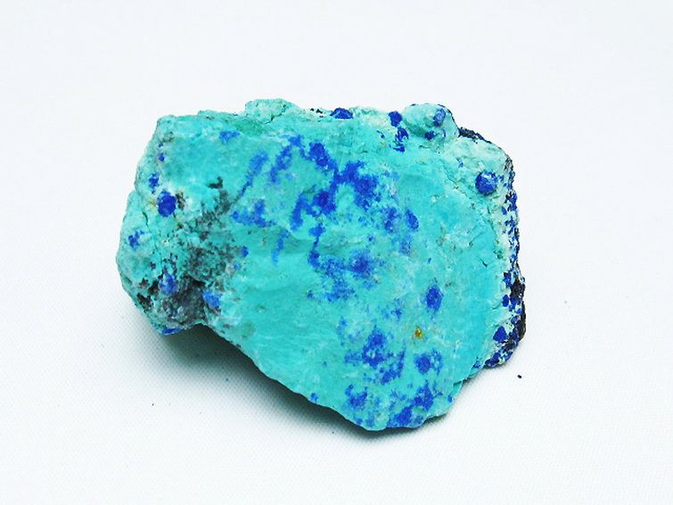 アズライト 藍銅鉱 ブルーマラカイト 原石[T485-3386] 3枚目