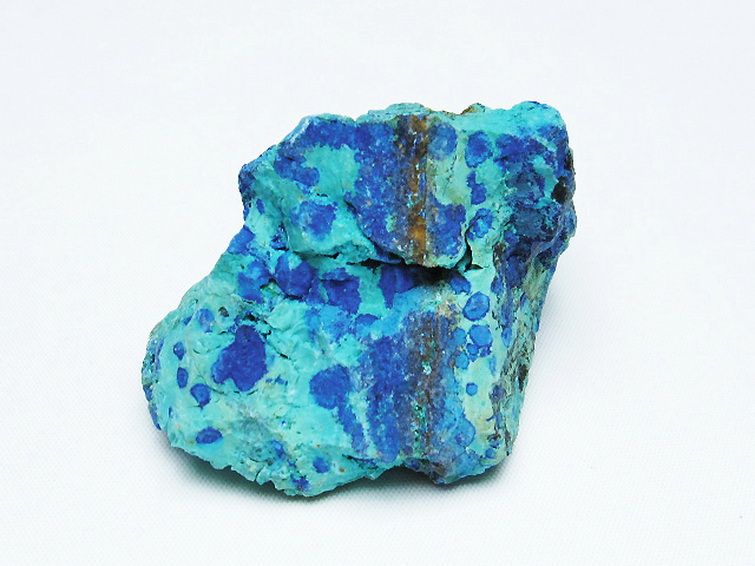 アズライト 藍銅鉱 ブルーマラカイト 原石[T485-3390] 3枚目