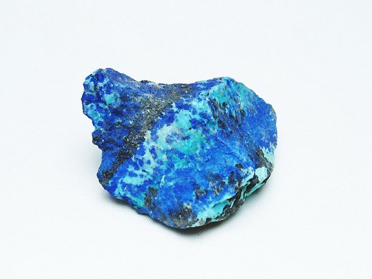 アズライト 藍銅鉱 ブルーマラカイト 原石[T485-3456] 1枚目
