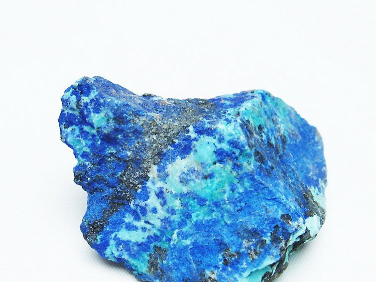 アズライト 藍銅鉱 ブルーマラカイト 原石[T485-3456] 2枚目