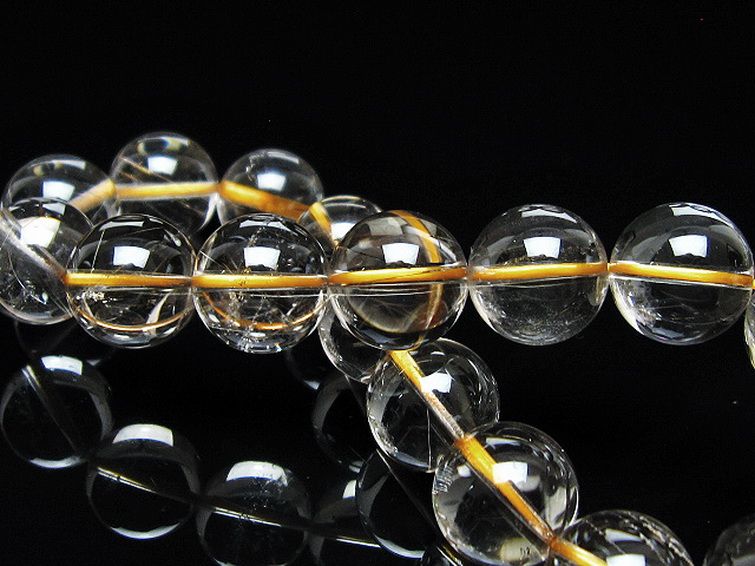 金針ルチル水晶ブレスレット 12mm [t5-21924] 2枚目
