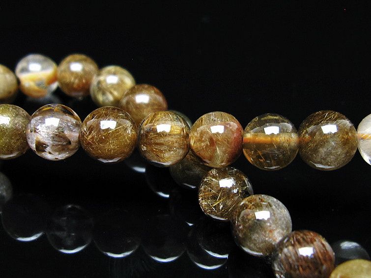 金針ルチル水晶ブレスレット 6mm [t5-22009] 2枚目