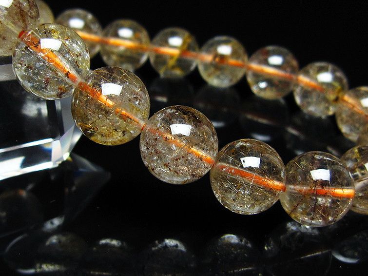 ガーデン水晶 ルチル入り ブレスレット 12mm [t50-10294] 3枚目