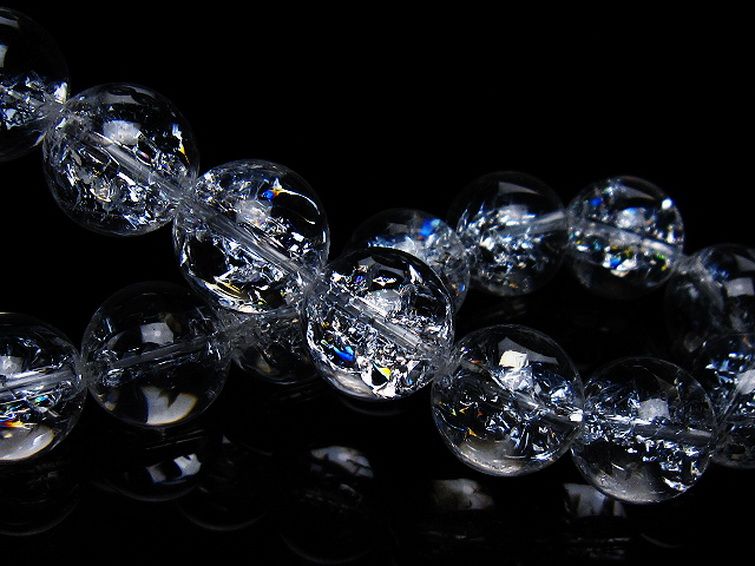 アイリスクォーツ 虹入り レインボークラック水晶 ブレスレット 13mm [T502-8947] 2枚目