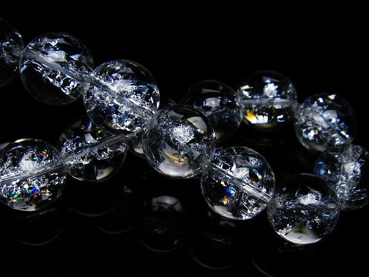 アイリスクォーツ 虹入り レインボークラック水晶 ブレスレット 15mm [T502-8998] 2枚目