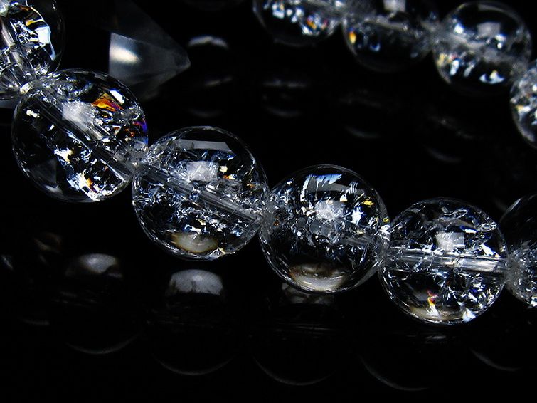 アイリスクォーツ 虹入り レインボークラック水晶 ブレスレット 15mm [T502-8998] 3枚目