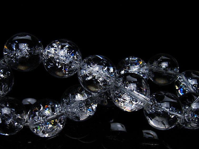 アイリスクォーツ 虹入り レインボークラック水晶 ブレスレット 16mm [T502-9017] 2枚目