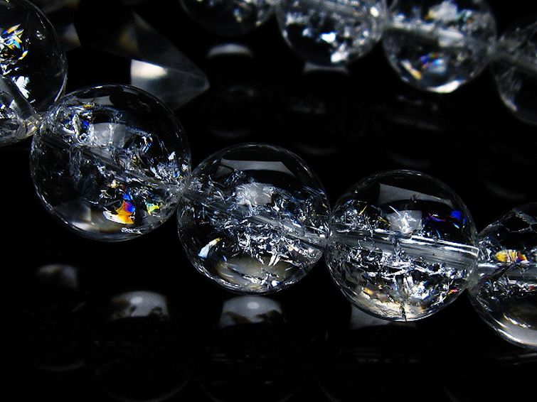 アイリスクォーツ 虹入り レインボークラック水晶 ブレスレット 16mm [T502-9017] 3枚目