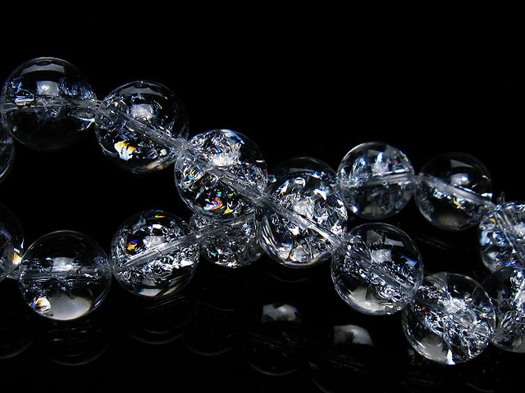 アイリスクォーツ 虹入り レインボークラック水晶 ブレスレット 12mm [T502-9019] 2枚目