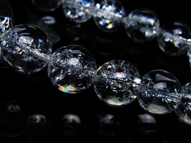 アイリスクォーツ 虹入り レインボークラック水晶 ブレスレット 12mm [T502-9019] 3枚目