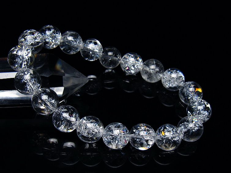 アイリスクォーツ 虹入り レインボークラック水晶 ブレスレット 11mm [T502-9020] 1枚目