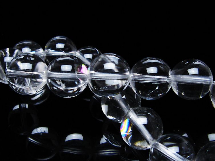 アイリスクォーツ 虹入り レインボー水晶 ブレスレット 13mm [T506-2623] 2枚目