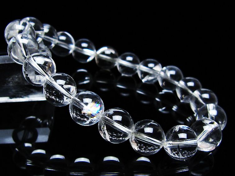 アイリスクォーツ 虹入り レインボー水晶 ブレスレット 10mm [T506-2681] 1枚目