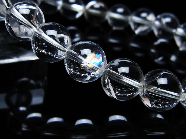 アイリスクォーツ 虹入り レインボー水晶 ブレスレット 10mm [T506-2681] 3枚目