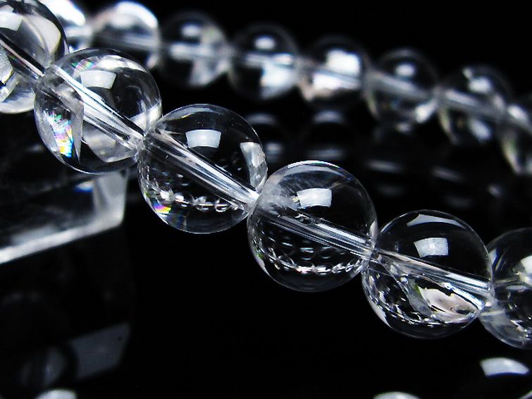 アイリスクォーツ 虹入り レインボー水晶 ブレスレット 10mm [T506-2713] 3枚目