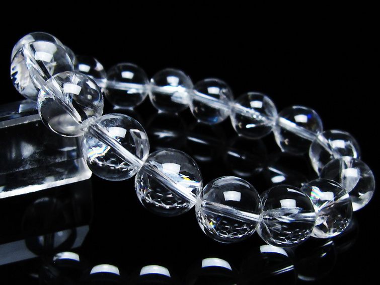 アイリスクォーツ 虹入り レインボー水晶 ブレスレット 12mm [T506-2752] 1枚目