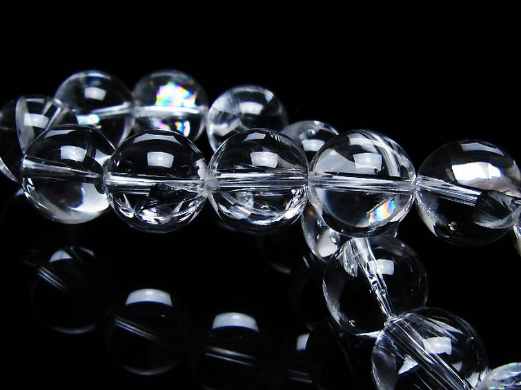 アイリスクォーツ 虹入り レインボー水晶 ブレスレット 12mm [T506-2752] 2枚目