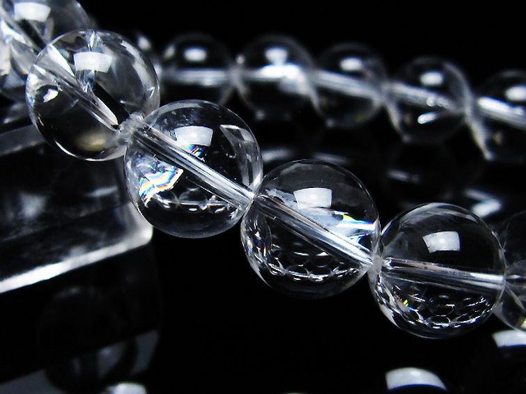 アイリスクォーツ 虹入り レインボー水晶 ブレスレット 12mm [T506-2752] 3枚目