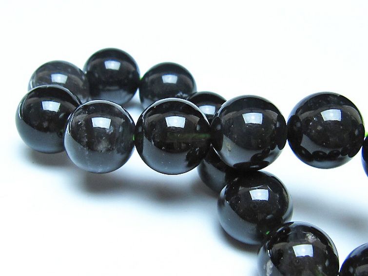 チンターマニストーン アリゾナ州産 天然ガラス ブレスレット（サフォーダイト/シリウス隕石） 14mm [t520-1691] 2枚目